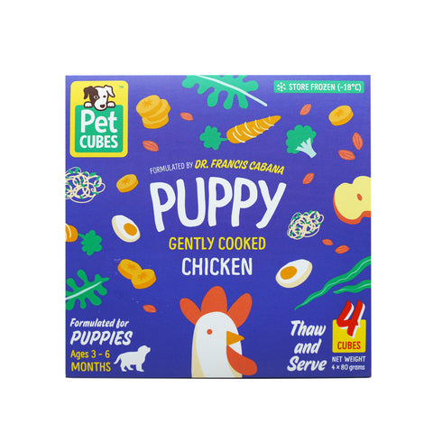 Pet Cubes | Puppy Chicken (Gently Cooked)