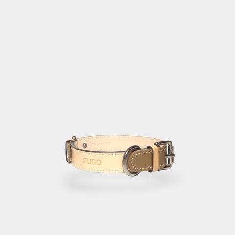 two elephants | Leather Collar DEEP