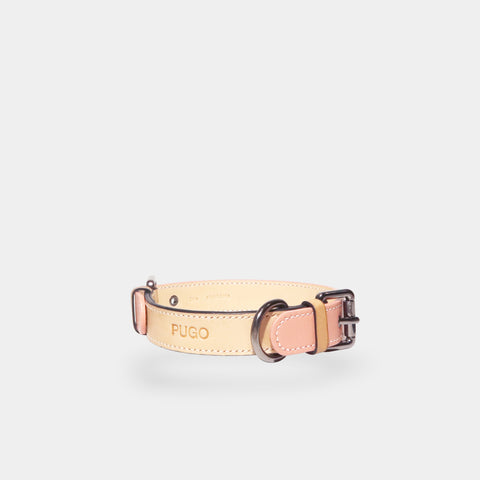 two elephants | Leather Collar PASTEL