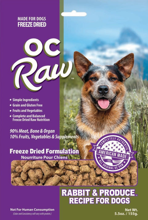OC Raw | Freeze-Dried Rabbit & Produce (Meaty Rox)