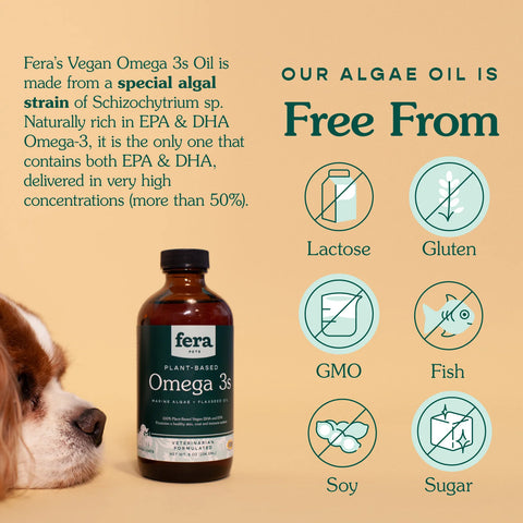 Fera Pet | Vegan Omega-3, 6, 9s Algae Oil