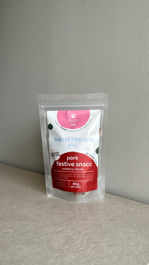 Beast Buddy Bites | Pork Festive Snacc