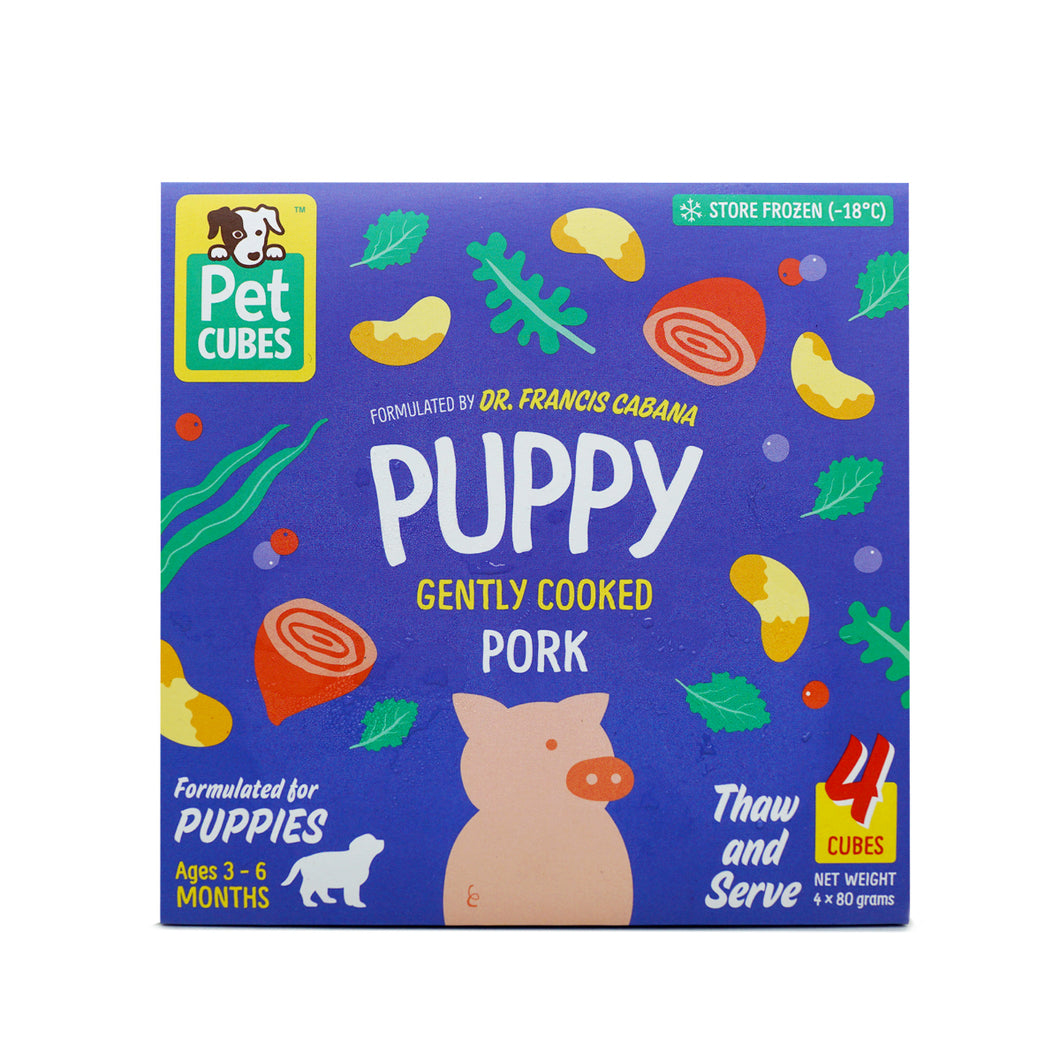Pet Cubes | Puppy Pork (Gently Cooked)