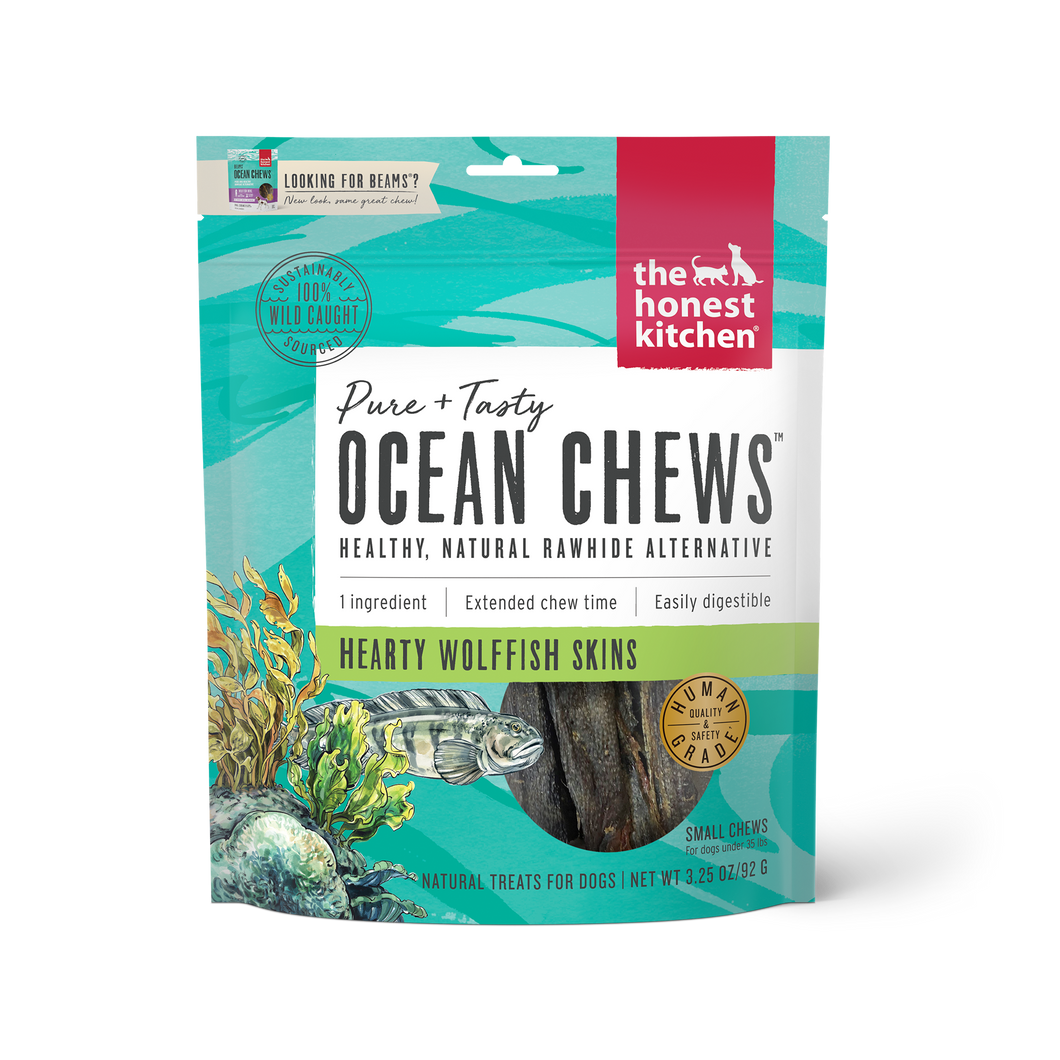 The Honest Kitchen | Ocean Chews Hearty Wolffish Skins Beams