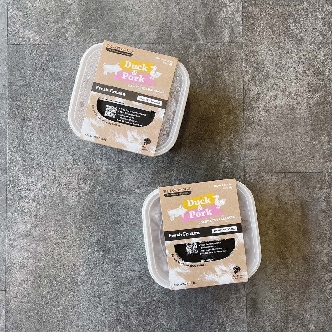 TDG Dog Meals | Lightly Cooked Duck & Pork