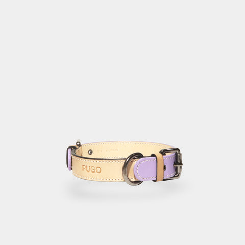two elephants | Leather Collar PASTEL